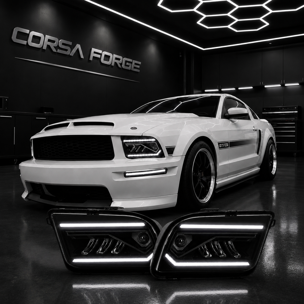 2005-2009 Mustang RGBW VLAND Headlights
