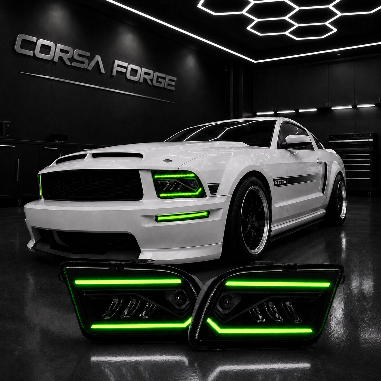 2005-2009 Mustang RGBW VLAND Headlights