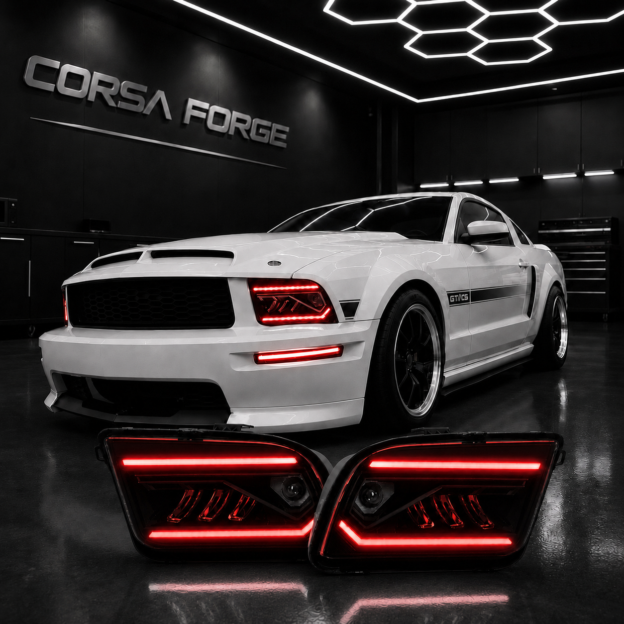 2005-2009 Mustang RGBW VLAND Headlights